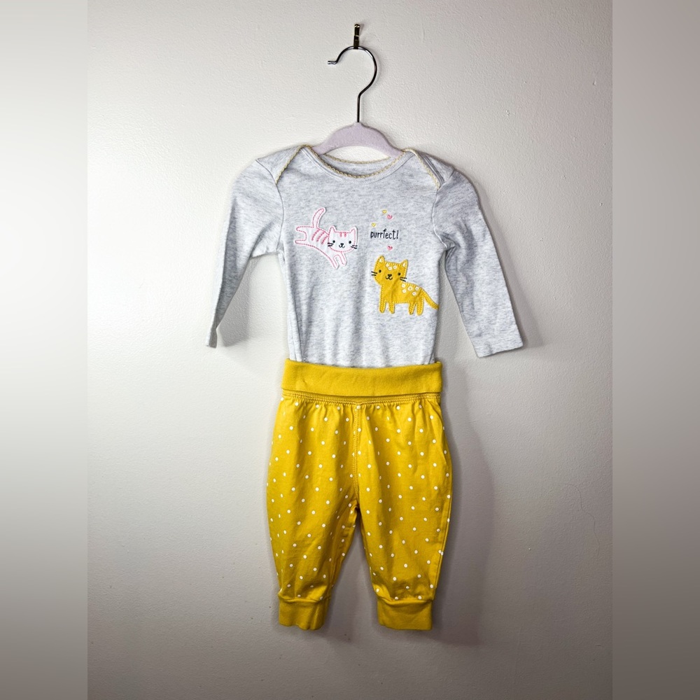 Carter’s 6M Baby 2-Piece Cat Bodysuit and Pant Set